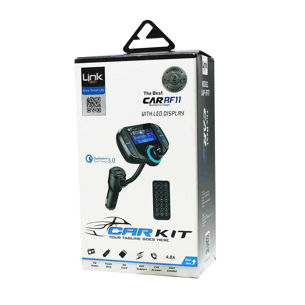 RF11 4.8 mAh Şarj Çıkışlı LCD Ekranlı ve Kumandalı FM Transmitter